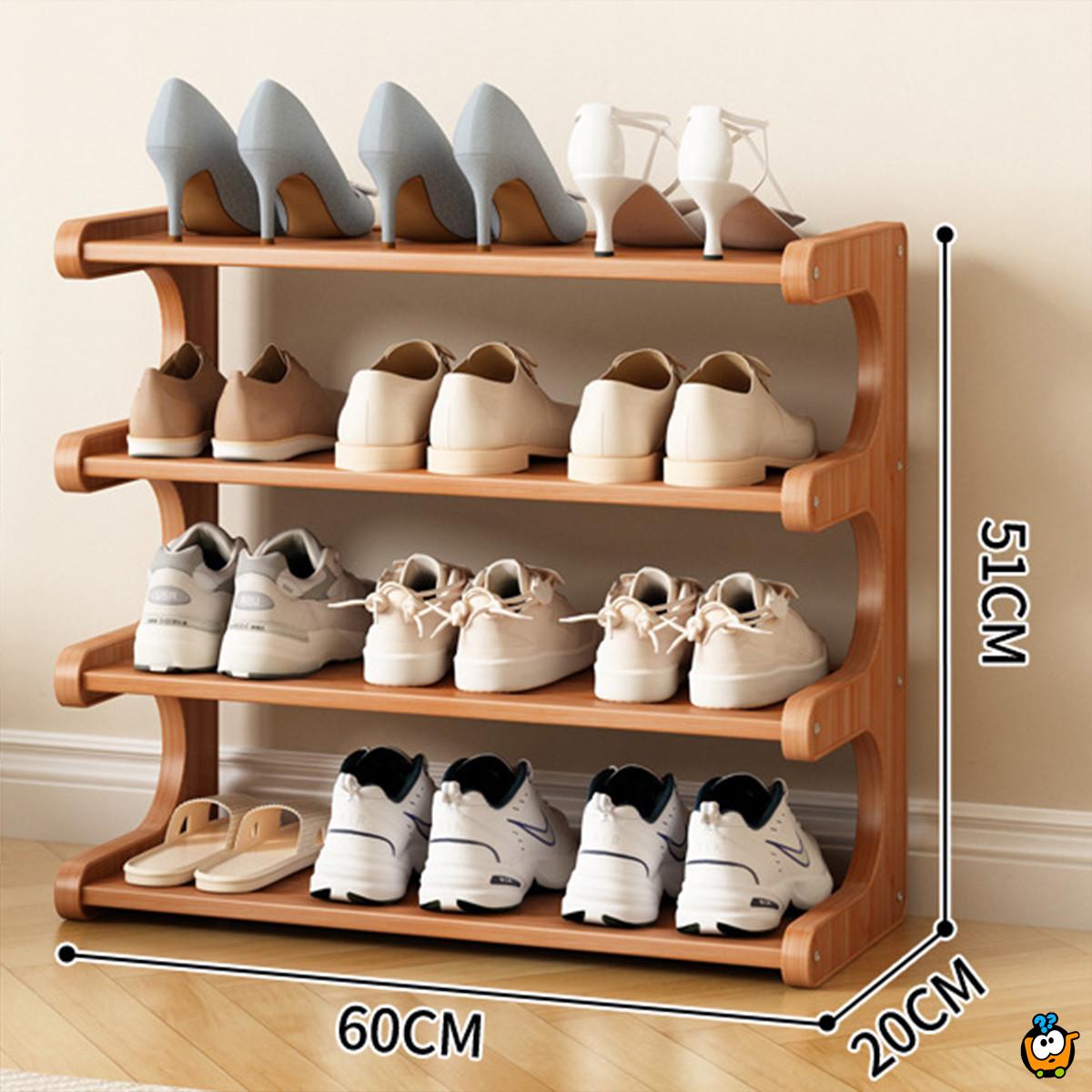 BAMBOO LINE - Vertikalni stalak-cipelarnik na 4 nivoa