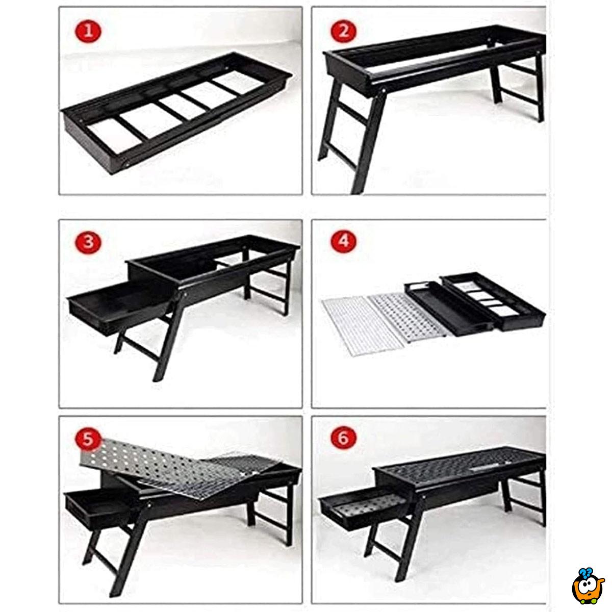 Sklopivi prenosivi roštilj za uživanje napolju