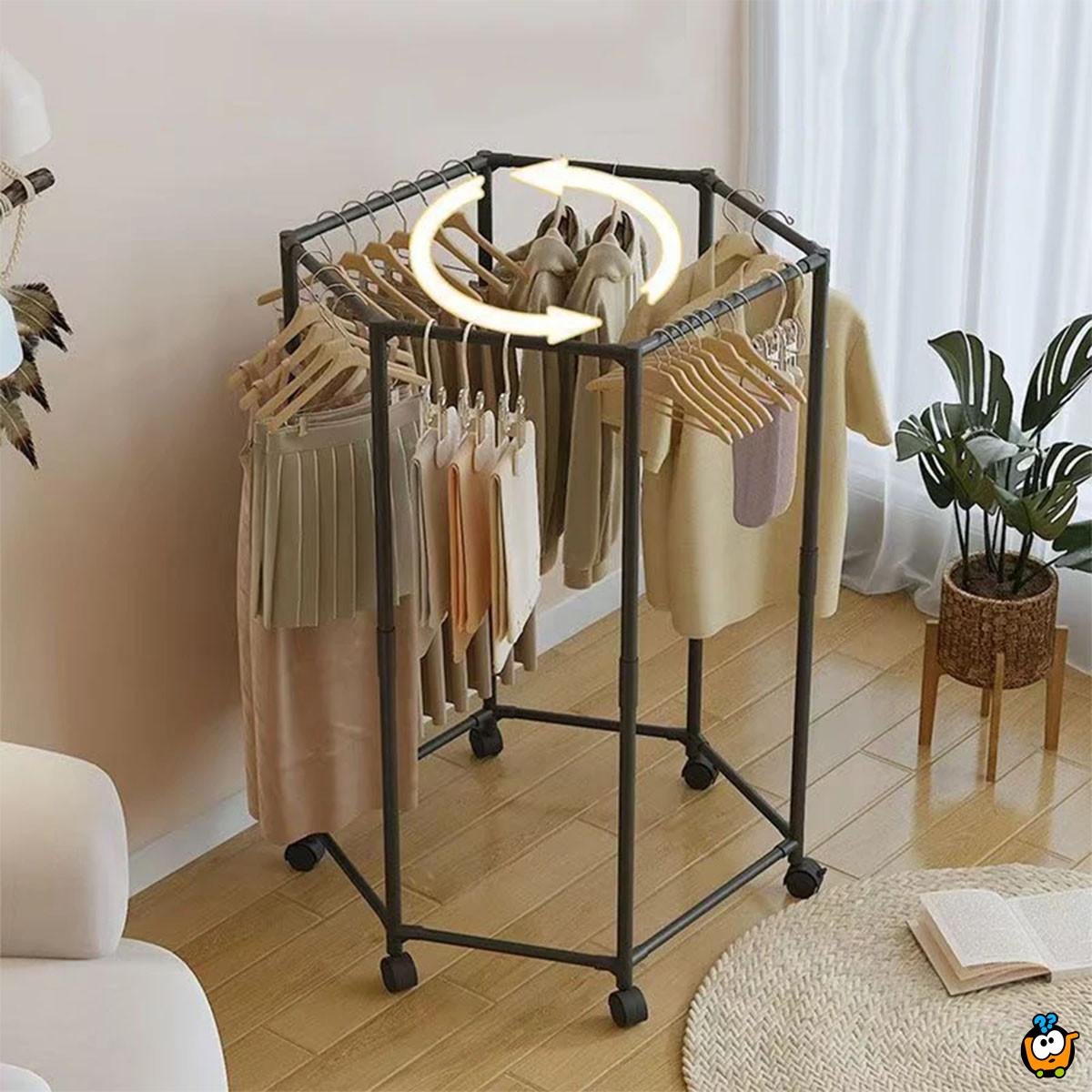 Crna heksagon sušilica i organizer garderobe