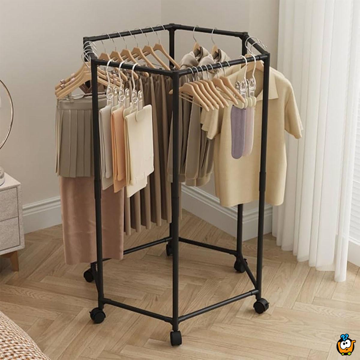 Crna heksagon sušilica i organizer garderobe