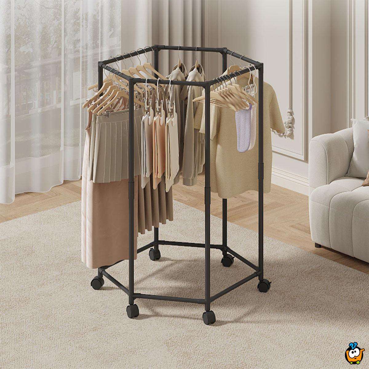 Crna heksagon sušilica i organizer garderobe