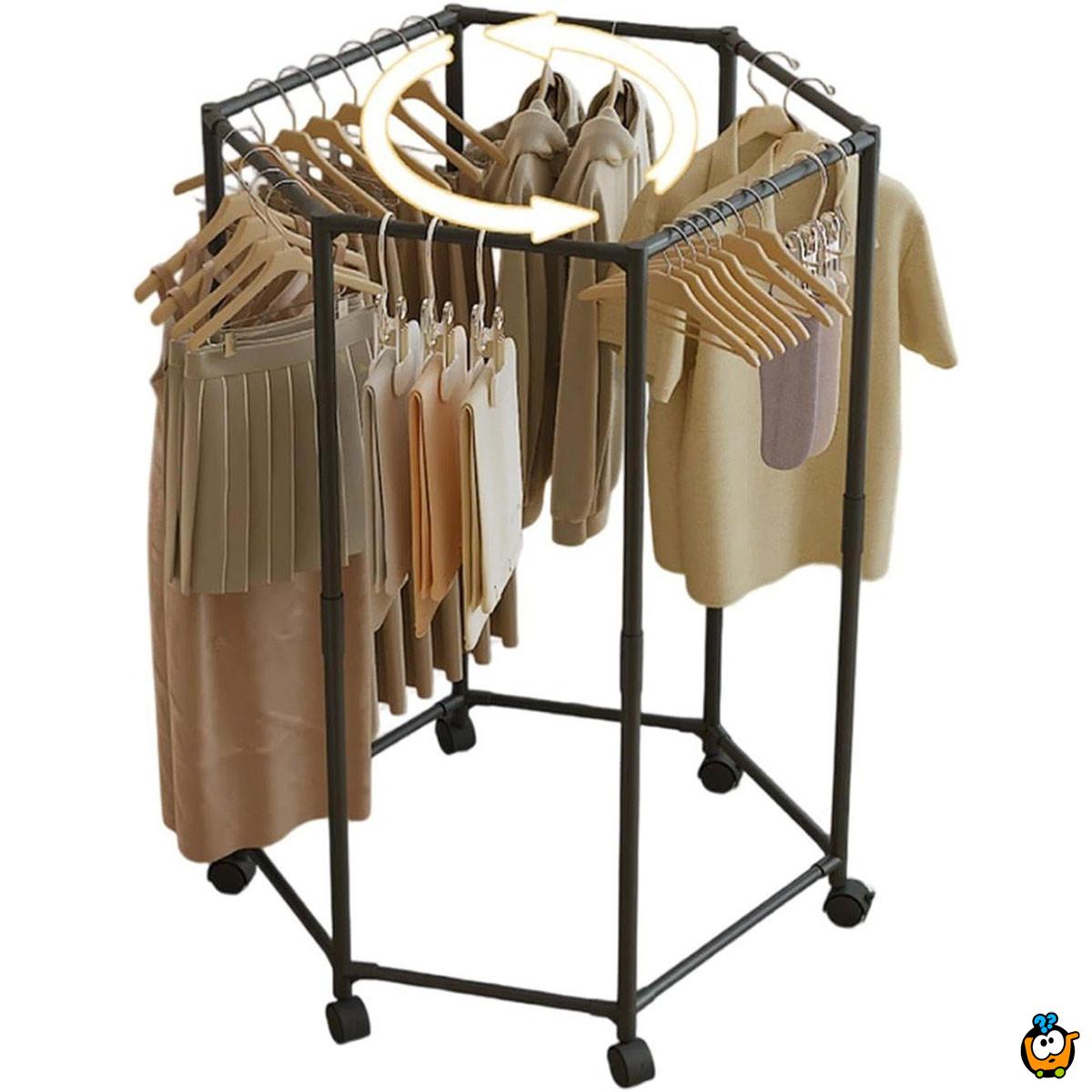 Crna heksagon sušilica i organizer garderobe