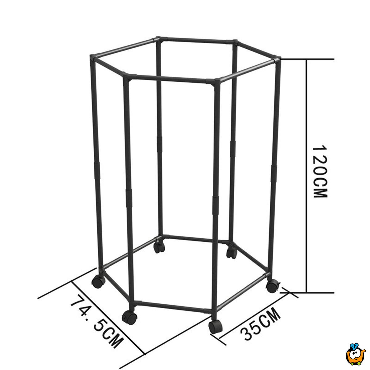 Crna heksagon sušilica i organizer garderobe