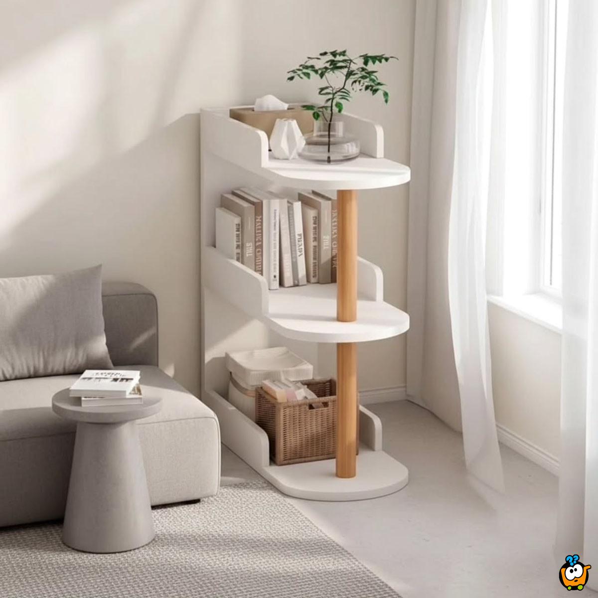 Moderna drvena polica na 3 nivoa