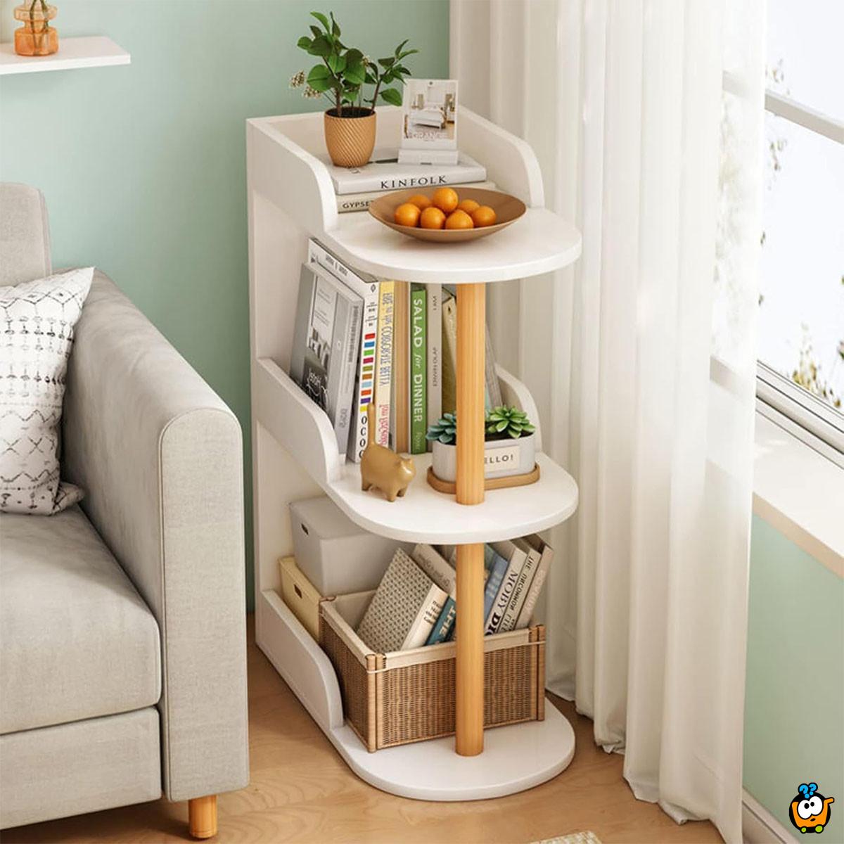 Moderna drvena polica na 3 nivoa