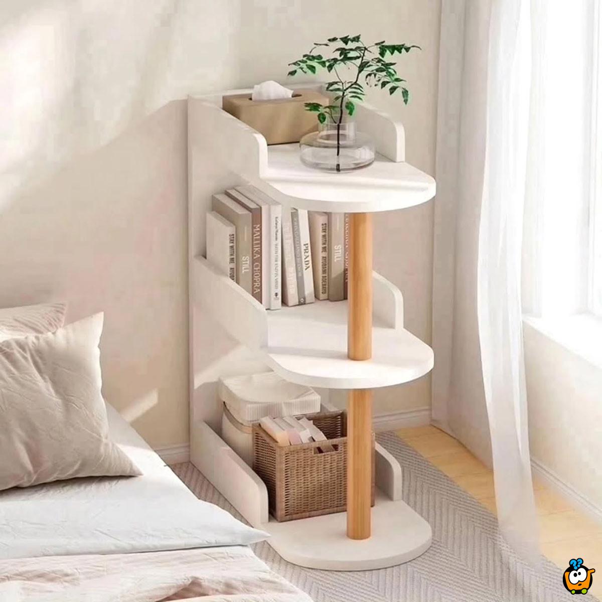 Moderna drvena polica na 3 nivoa