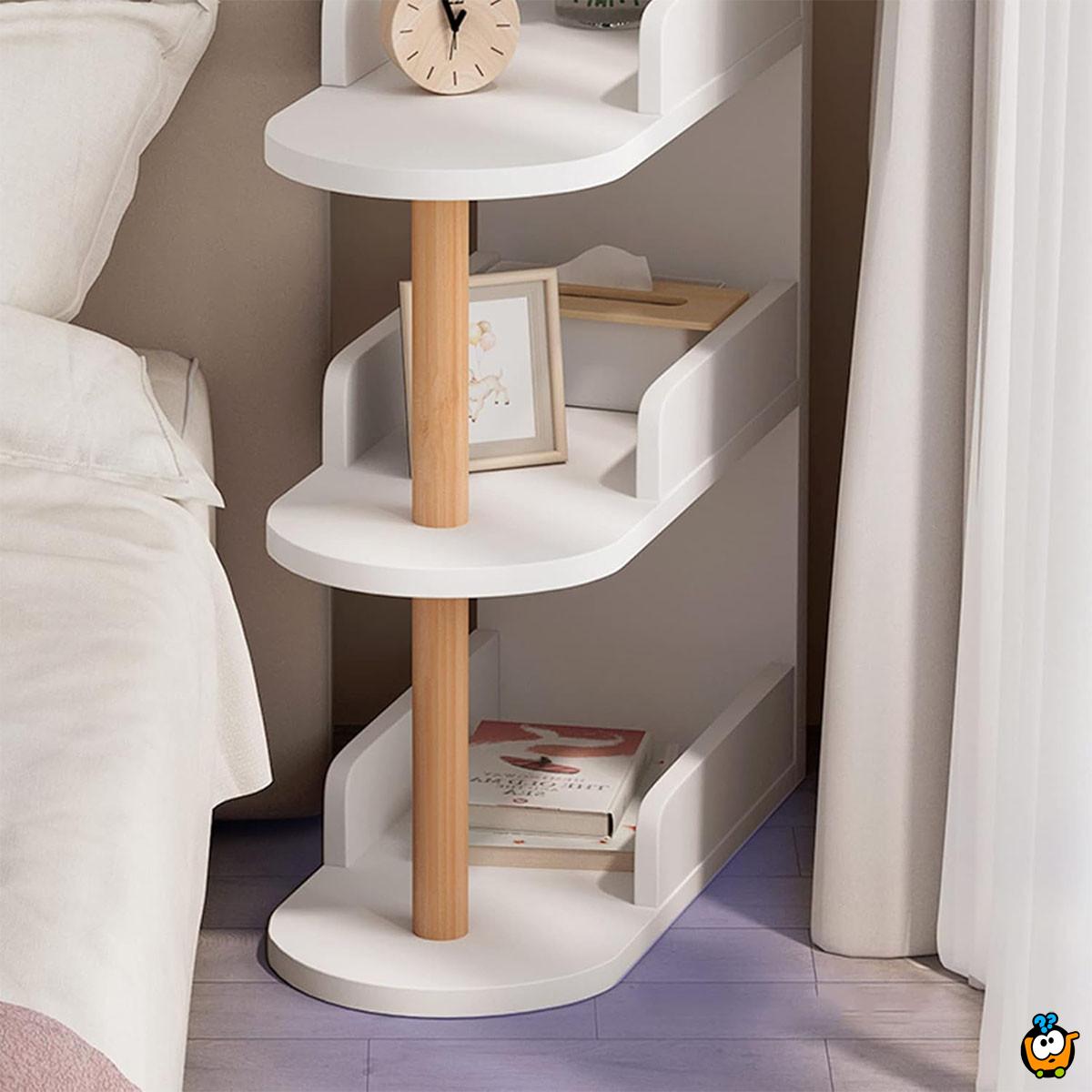 Moderna drvena polica na 4 nivoa