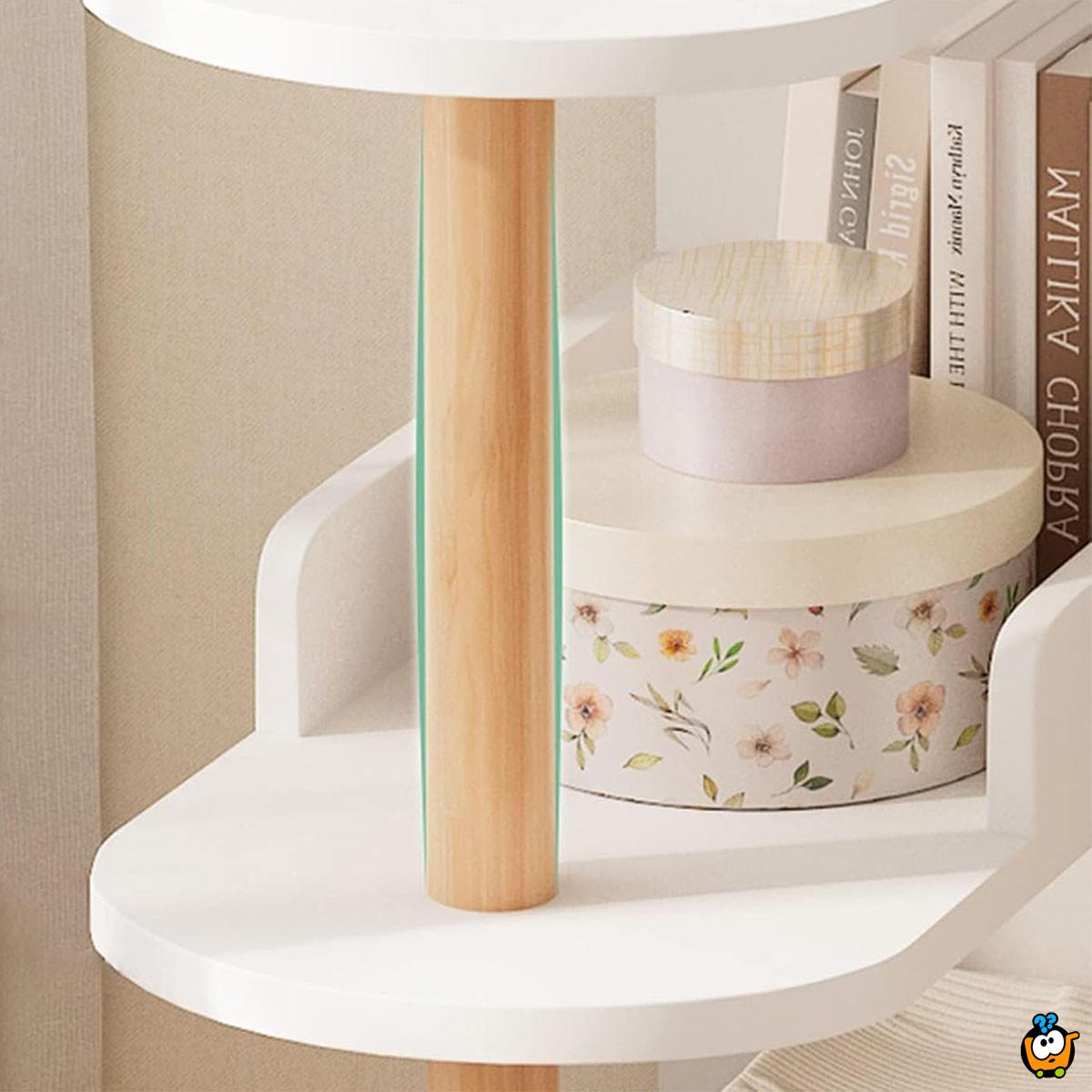 Moderna drvena polica na 4 nivoa