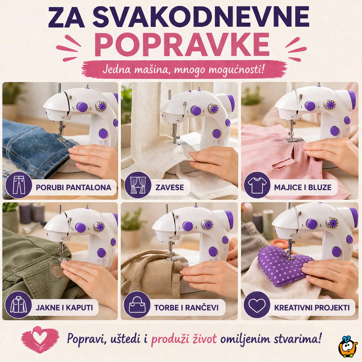 Mini šivaća mašina za brze popravke odeće – 2 brzine