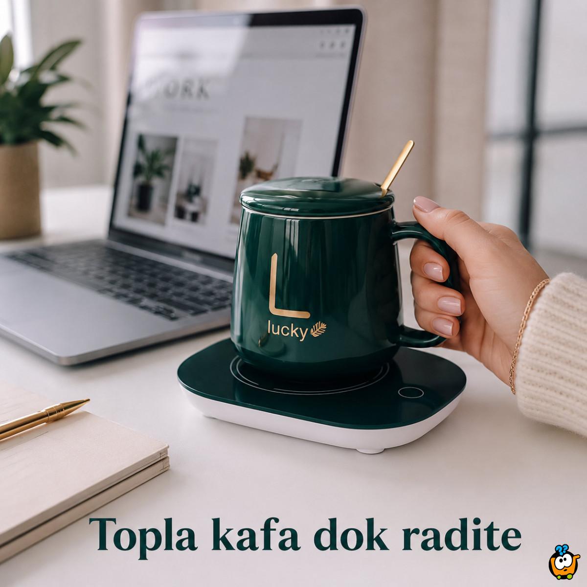 Smart Coffee Set - Električni grejač za kafu sa šoljom – smart podloga za toplu kafu i čaj