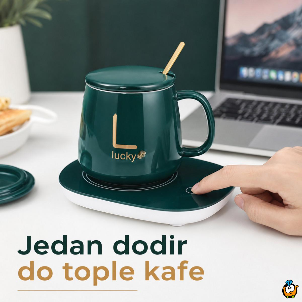 Smart Coffee Set - Električni grejač za kafu sa šoljom – smart podloga za toplu kafu i čaj