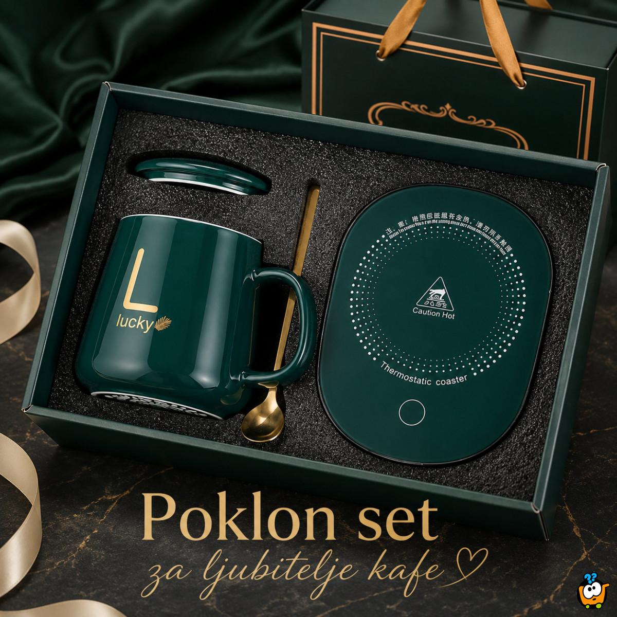 Smart Coffee Set - Električni grejač za kafu sa šoljom – smart podloga za toplu kafu i čaj