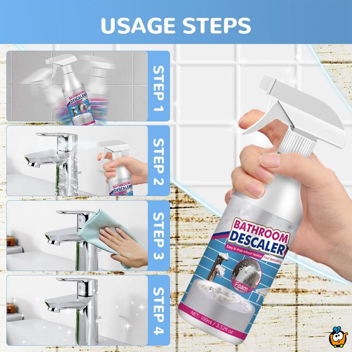 Prirodni čistač za kupatilo – snažna pena za uporne mrlje