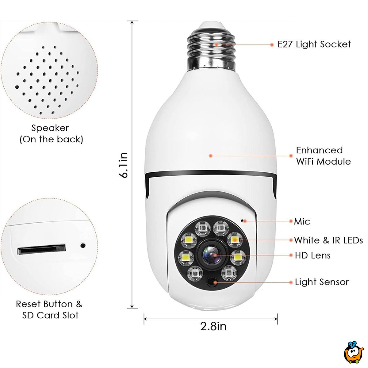 Smart Bulb - WiFi sigurnosna kamera u obliku sijalice