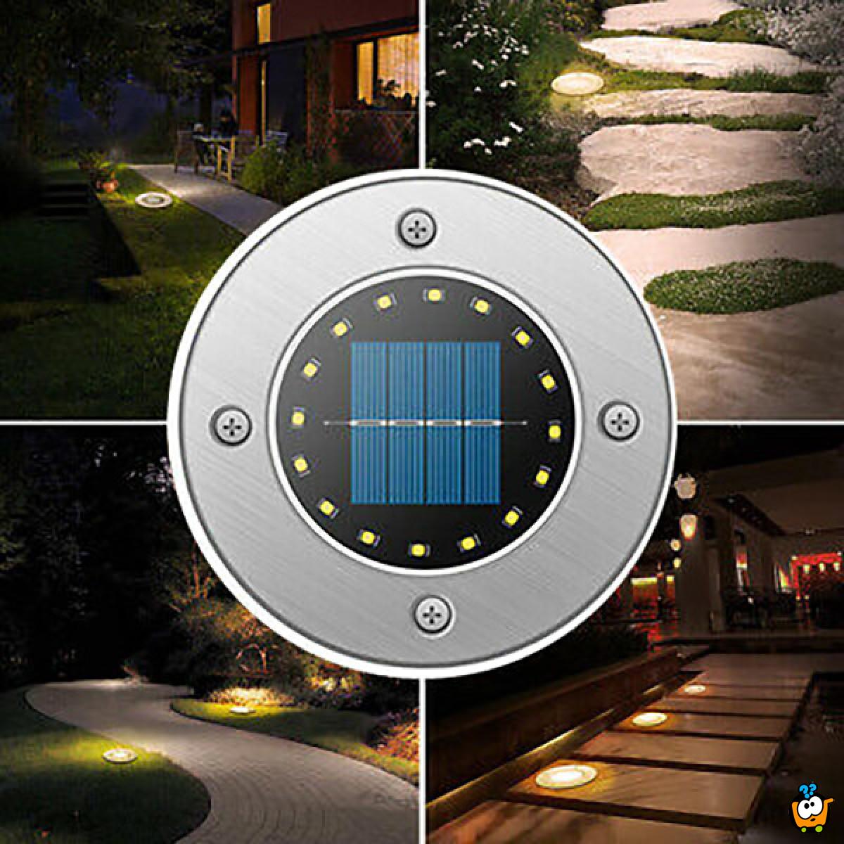 Disk Lights - Baštenske solarne disk ubodne lampe 4 kom