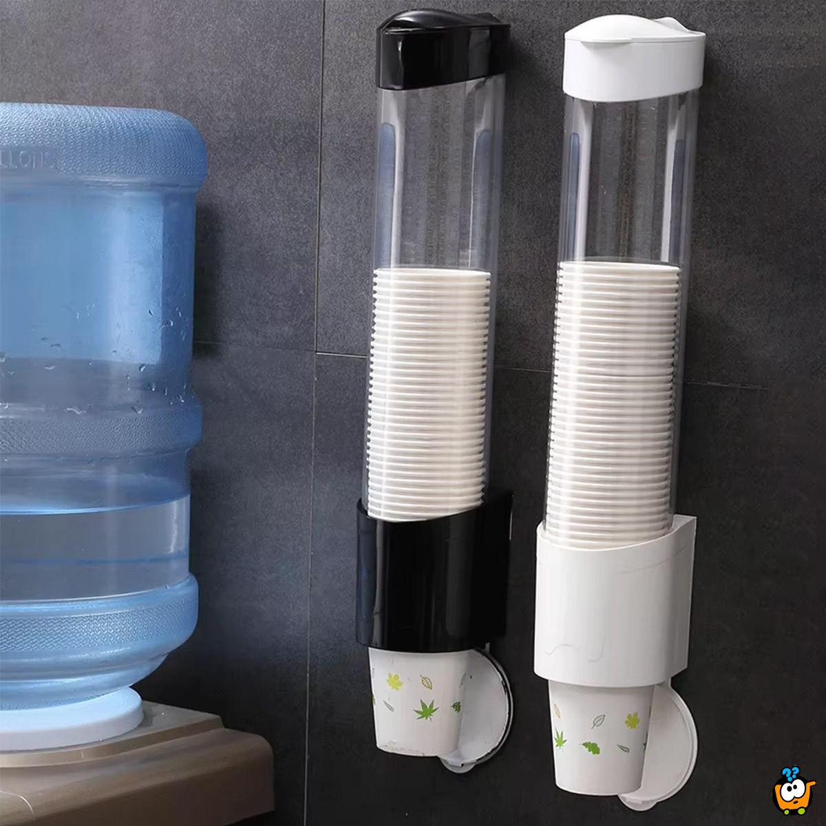 Praktični providni dispenzer za jednokratne čaše 