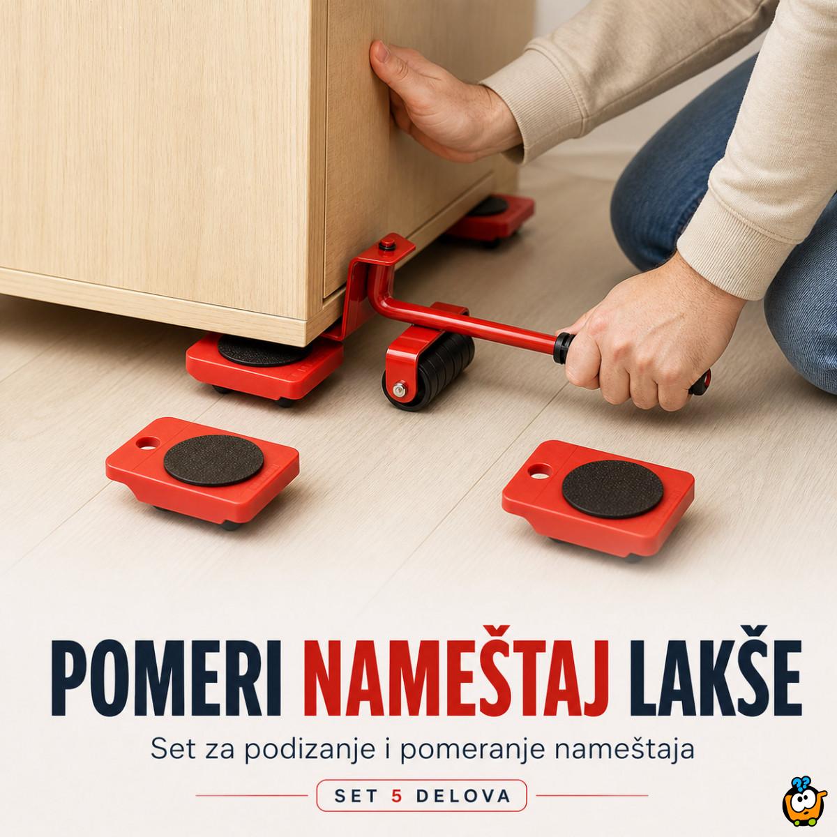 Set sa točkićima za lakše pomeranje nameštaja – PODIGNI, POSTAVI, POMERI