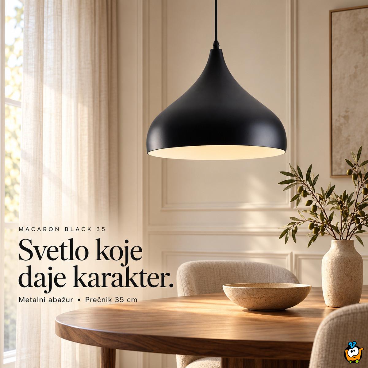 Macaron Black 35 - visilica sa metalnim abažurom