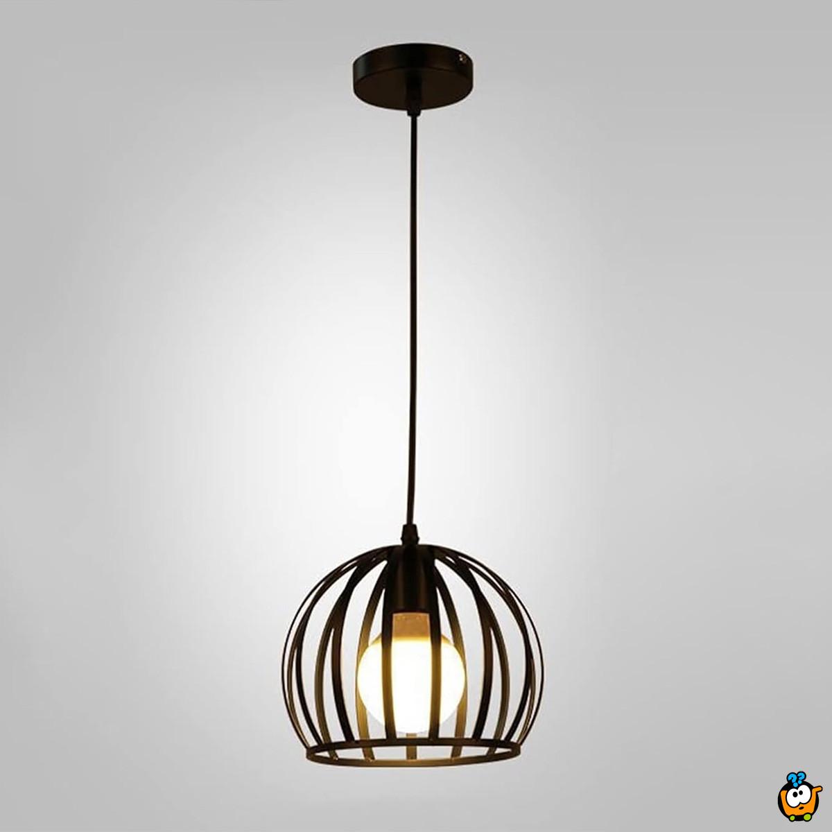 Cage Black – moderna metalna visilica u obliku polulopte