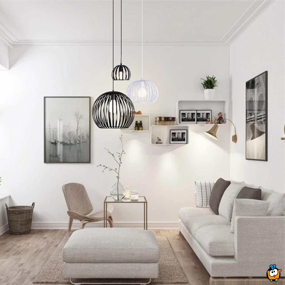 Cage Black – moderna metalna visilica u obliku polulopte