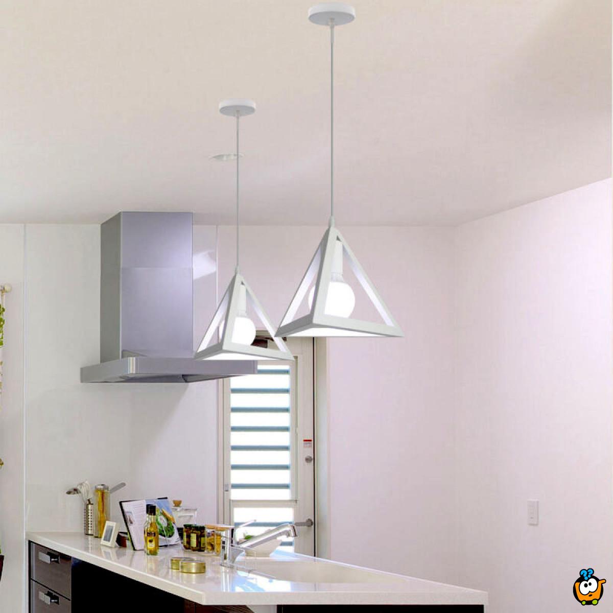 Triangle White - moderna metalna visilica trouglastog izgleda