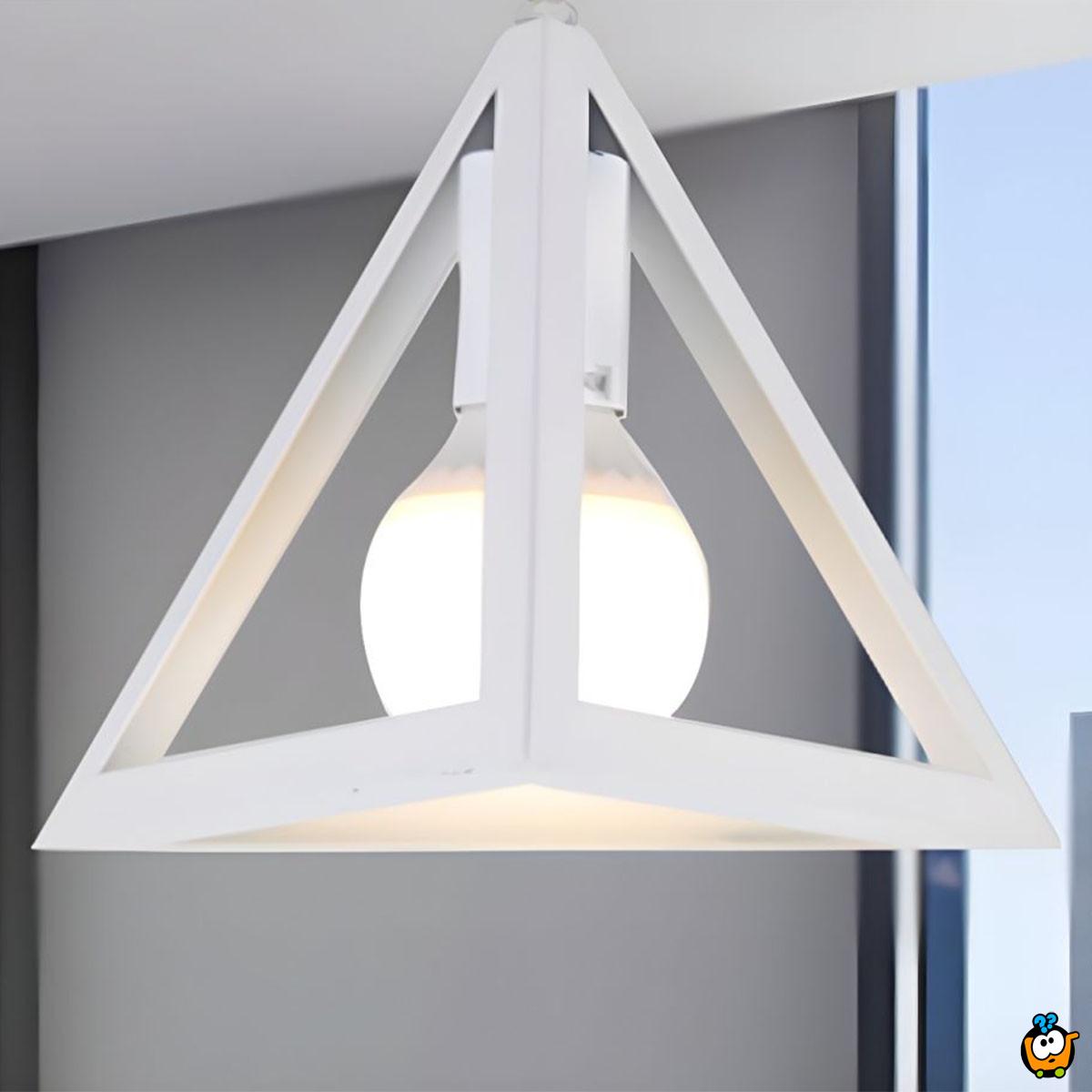 Triangle White - moderna metalna visilica trouglastog izgleda