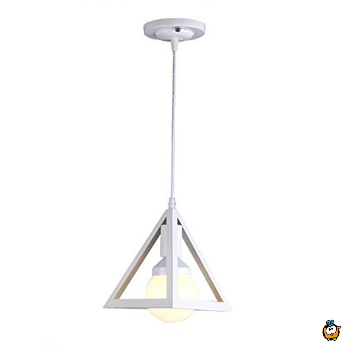 Triangle White - moderna metalna visilica trouglastog izgleda