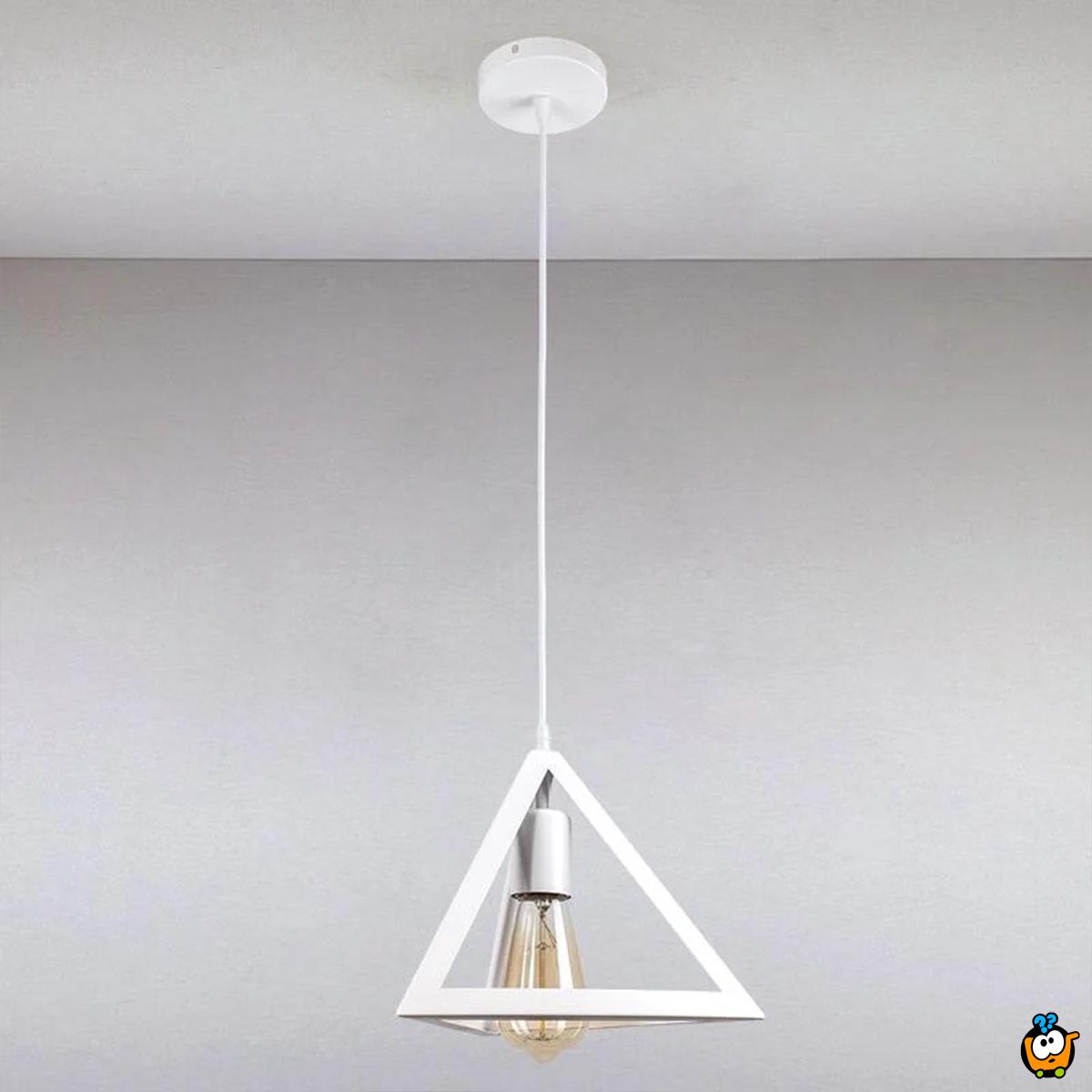 Triangle White - moderna metalna visilica trouglastog izgleda