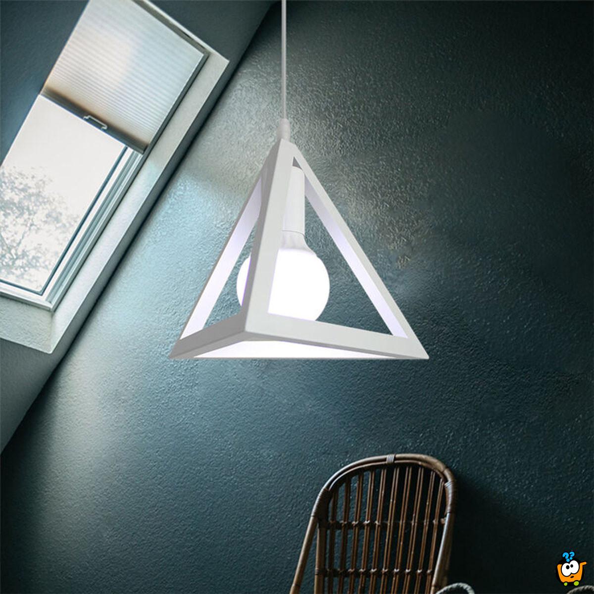 Triangle White - moderna metalna visilica trouglastog izgleda