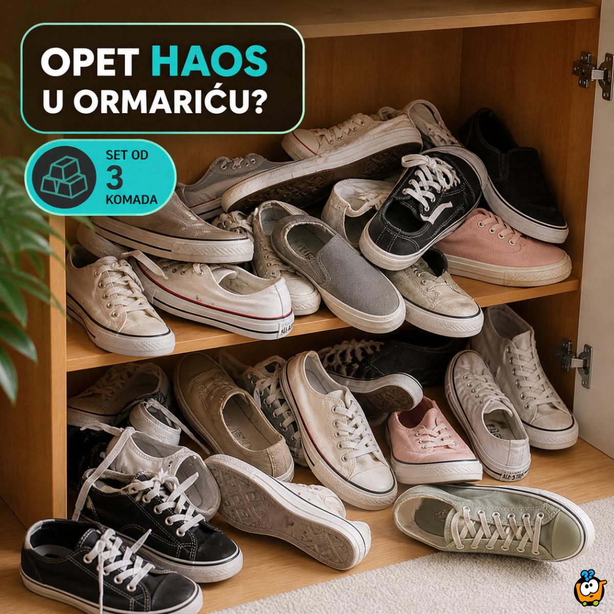Set od 3 organizatora za obuću – Duplo više mesta u ormariću