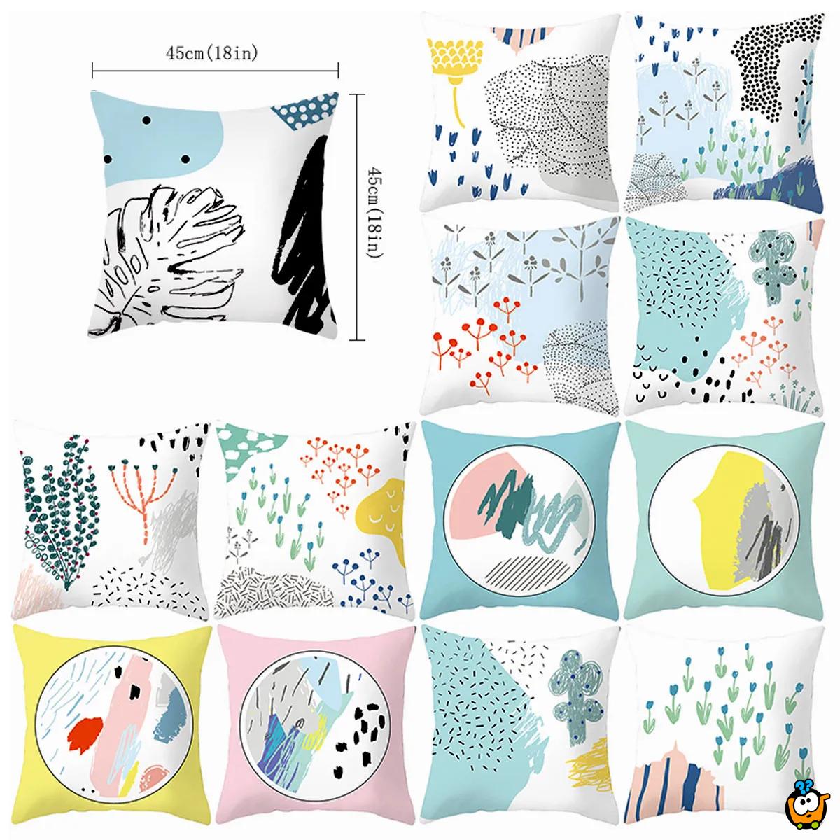 White Pattern Pillow - beli dekorativni jastuk 