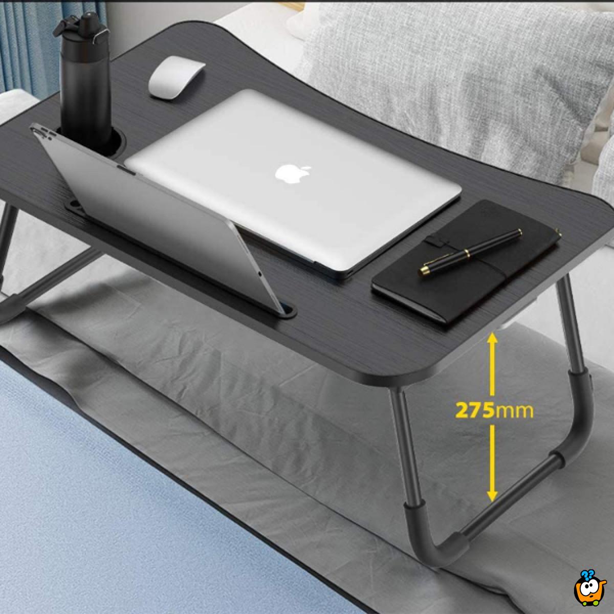 Moderan rasklopivi sto za rad iz kreveta ili fotelje