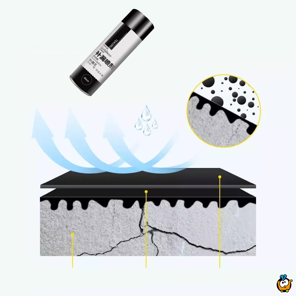 Tekoro - Crni vodootporni sprej za reparaciju pukotina