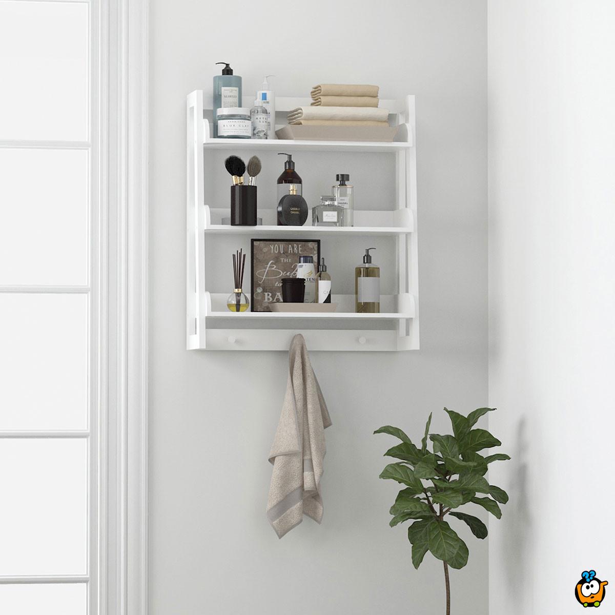 Bathroom Shelf -  Elegantna zidna polica sa 3 pregrade