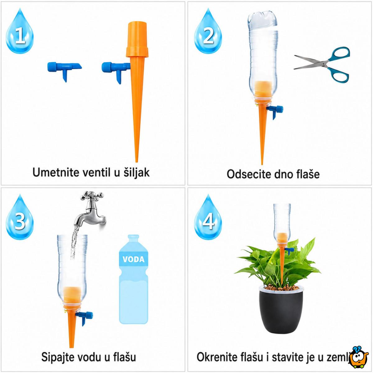 Pametna prskalica kap-po-kap 10 komada – Savršeno zalivanje bez muke i rasipanja vode