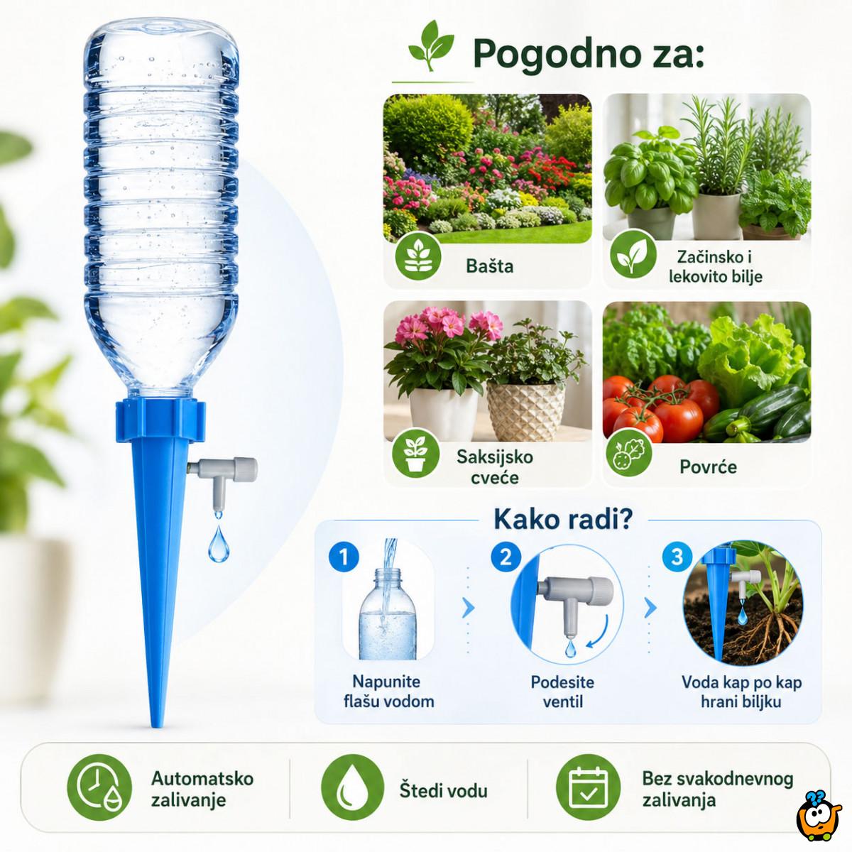 Pametna prskalica kap-po-kap 10 komada – Savršeno zalivanje bez muke i rasipanja vode