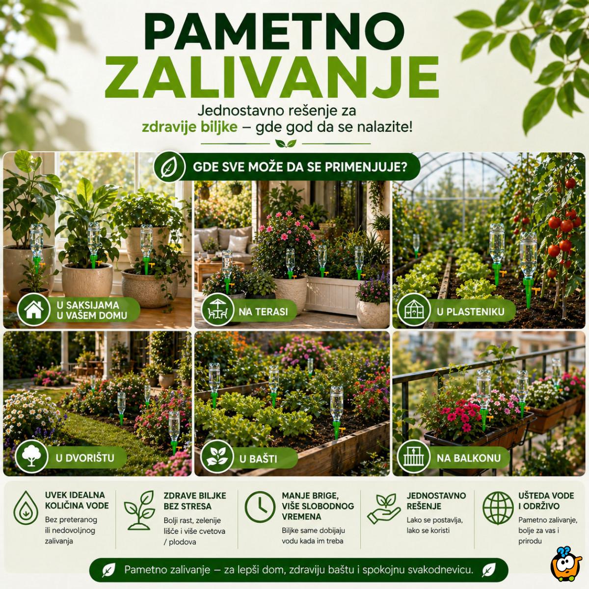 Pametna prskalica kap-po-kap 10 komada – Savršeno zalivanje bez muke i rasipanja vode