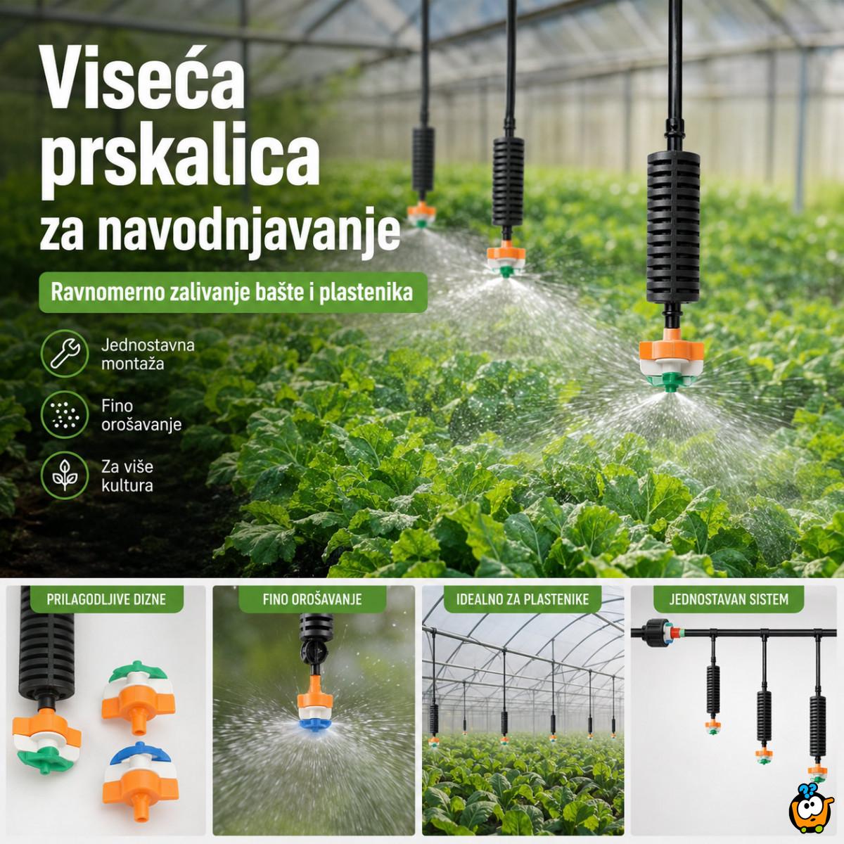 Viseća prskalica za navodnjavanje i orošavanje biljaka – za baštu, plastenik i dvorište