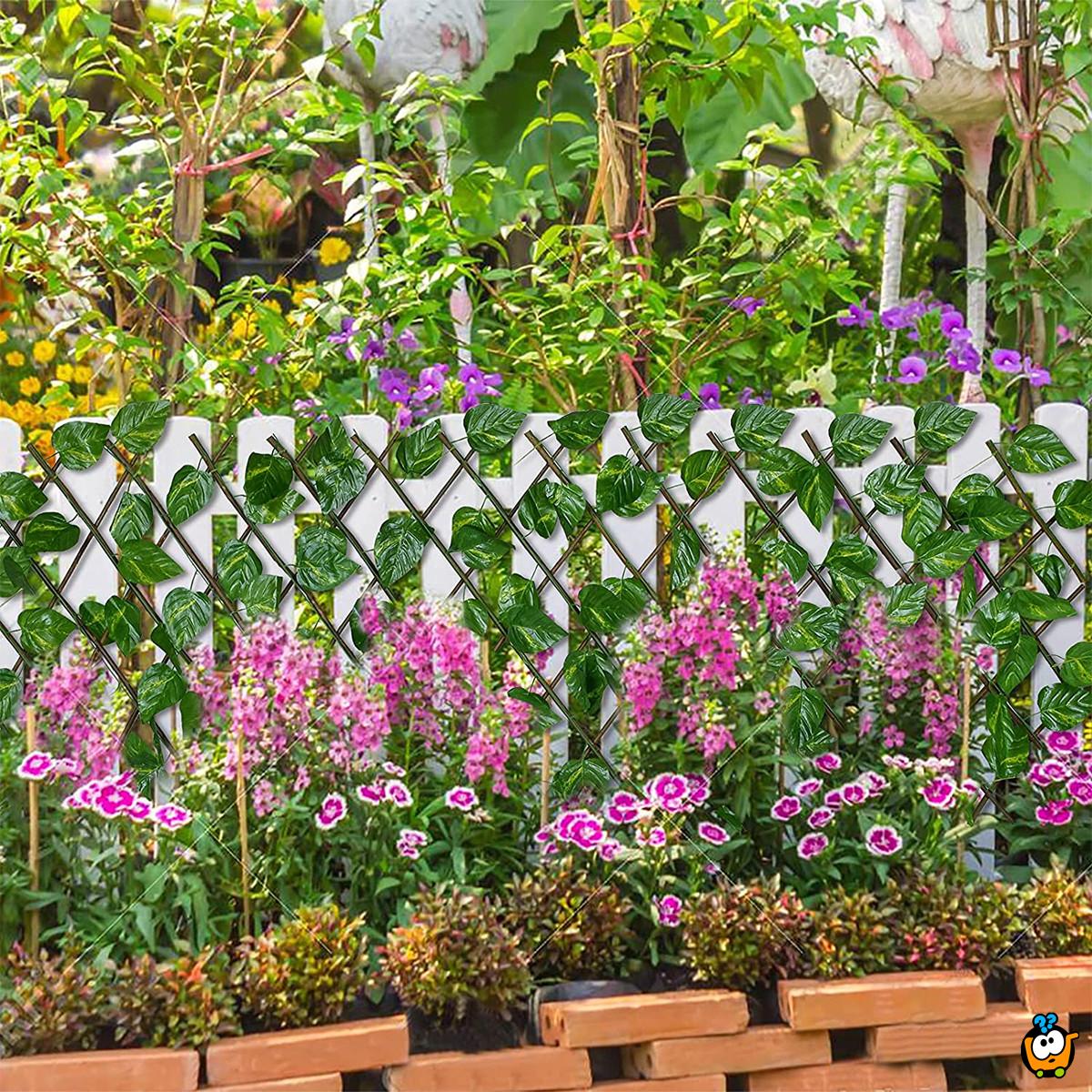 Green Fence - Podesiva ograda sa veštačkim zelenilom 70 cm