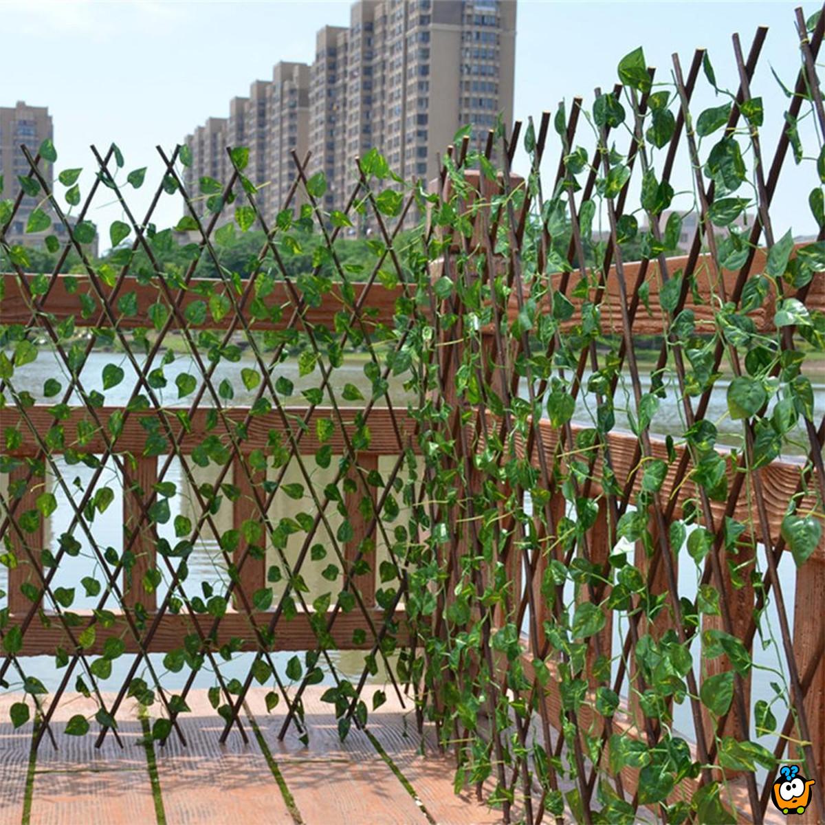 Green Fence - Podesiva ograda sa veštačkim zelenilom 120 cm