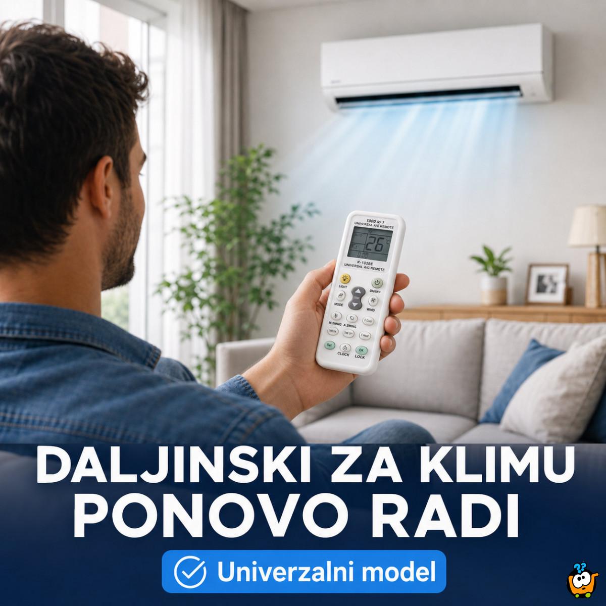 Univerzalni daljinski upravljač za klima uređaje – zamena za izgubljen ili pokvaren daljinski