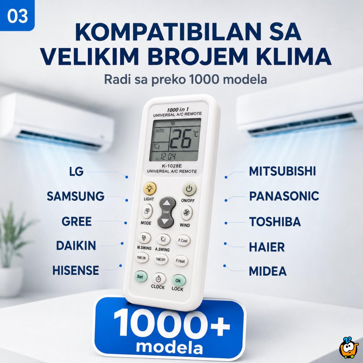 Univerzalni daljinski upravljač za klima uređaje – zamena za izgubljen ili pokvaren daljinski