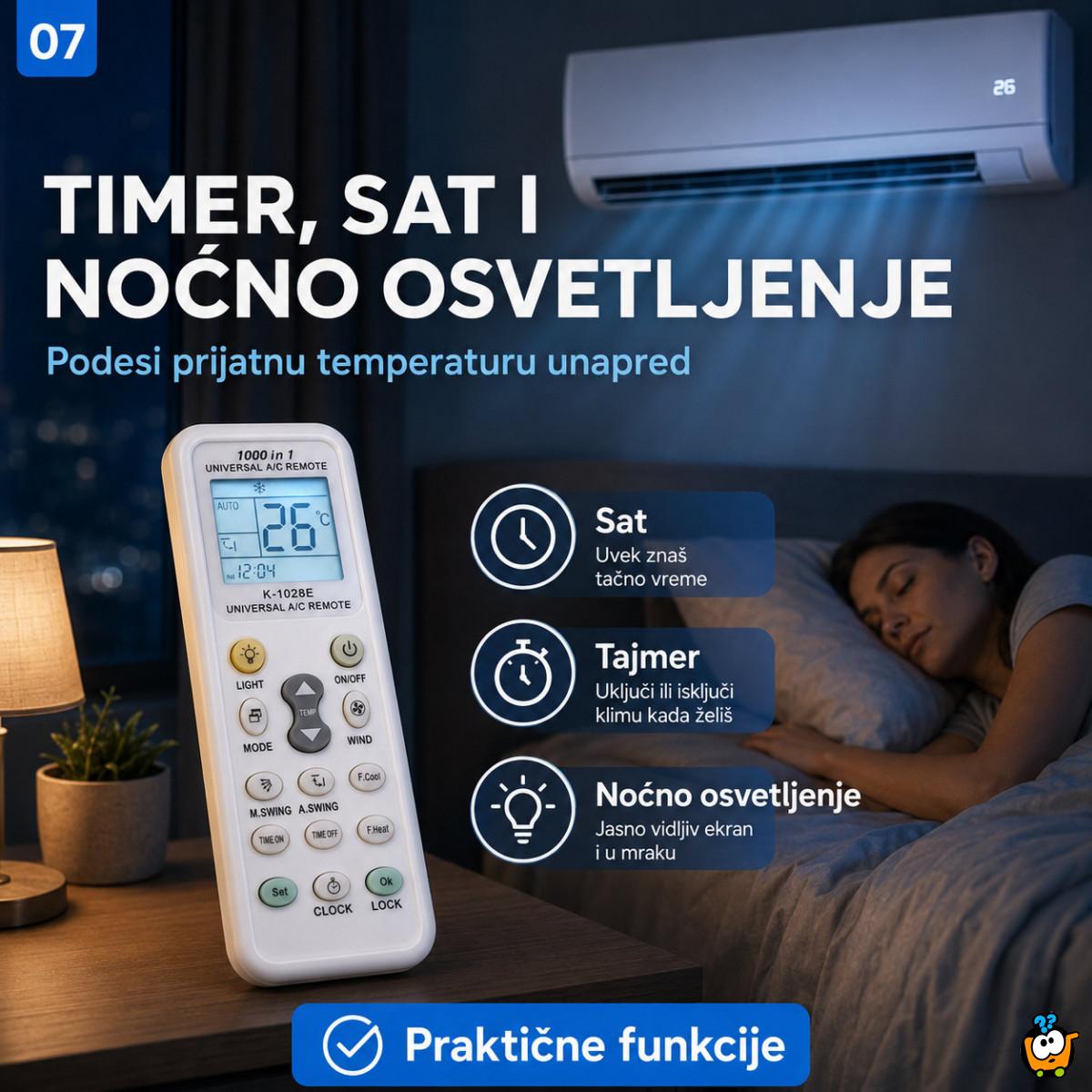 Univerzalni daljinski upravljač za klima uređaje – zamena za izgubljen ili pokvaren daljinski