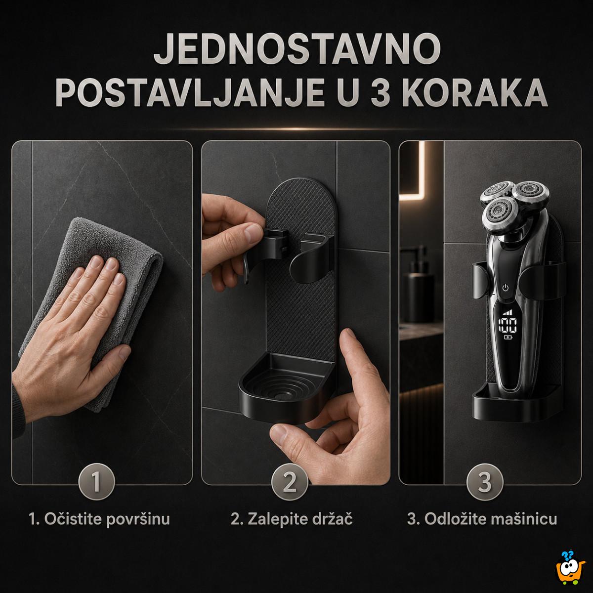 Držač za mašinicu za brijanje bez bušenja – Uvek na svom mestu