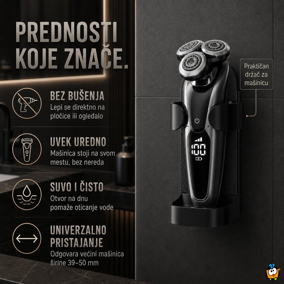 Držač za mašinicu za brijanje bez bušenja – Uvek na svom mestu