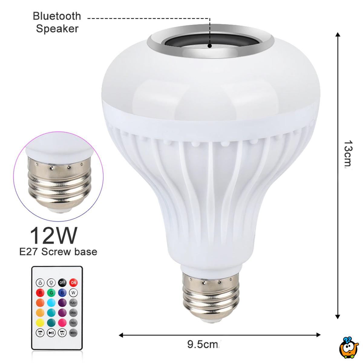 Smart bluetooth sijalica zvučnik + daljinski