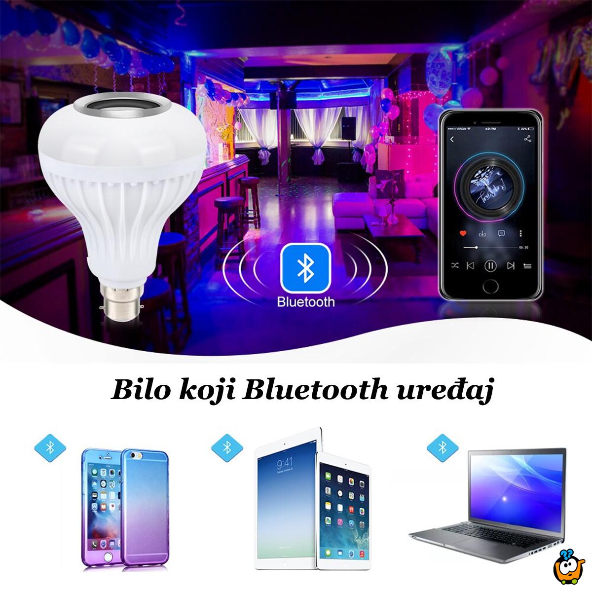 Smart bluetooth sijalica zvučnik + daljinski