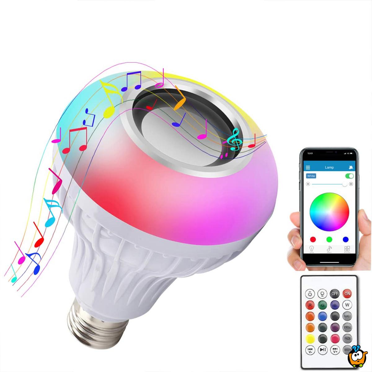 Smart bluetooth sijalica zvučnik + daljinski