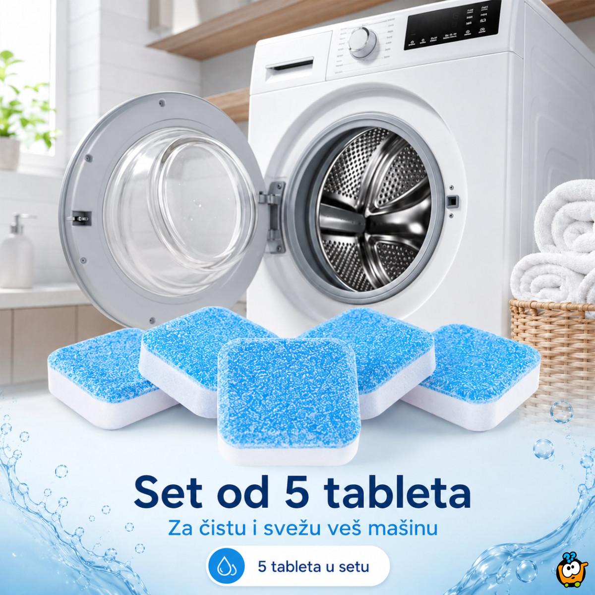 Set od 5 tableta za dubinsko čišćenje veš mašine