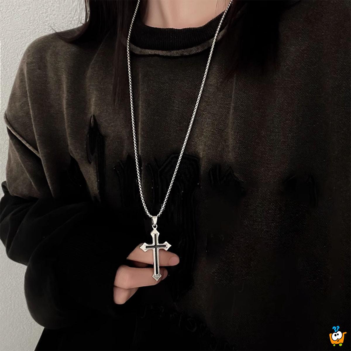 Black Cross - Ogrlica sa priveskom  krsta 
